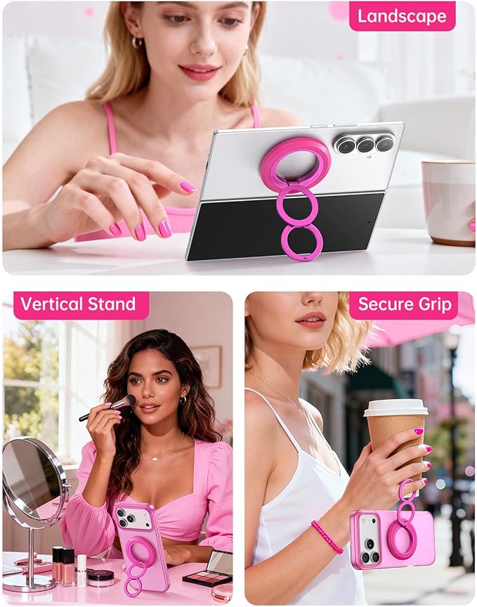 SYNCWIRE for MagSafe Phone Grip, Birthday Christmas Stocking Stuffers Surprise White Elephant Gifts for Women Mom Her Best Friends Sister Wife Teen Girl Magnetic Phone Ring Holder Kickstand Stand