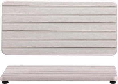 2 PCS Water Absorbent Diatomite Coasters Rectangle, Grooved Design, Water Absorbing Stone Used for Hand Soaps & Plants & toiletries in The Modern Home