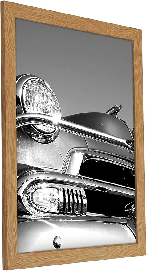 Americanflat 18x24 Poster Frame with Polished Plexiglass - Wide Picture Frames Made of Engineered Wood for Vertical or Horizontal Wall Display - Epic Collection - Dark Oak