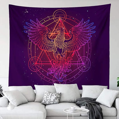 Phoenix Magic Array Alchemy Constellation Wall Hangings - Large Tapestry for Bedroom, Living Room, Dorm, Man Cave (80x60 Inch)