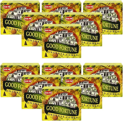 Good Fortune Incense Cones And Cone Incense Burner Bundle Insence Insense Hem Incense