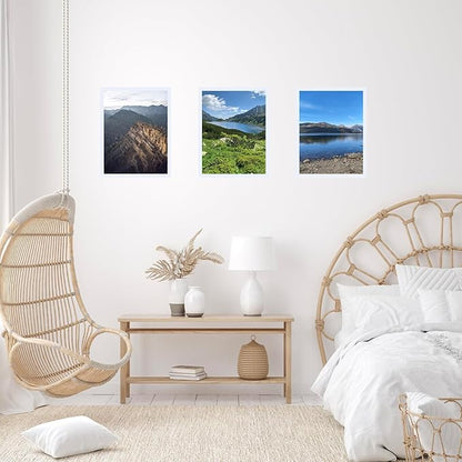 19x27 Picture Frame Set of 2 White for Poster Photo Picture, Horizontal and Vertical Formats for Wall Hanging, 19 x 27 Wall Poster Photo Frame for 19 by 27 Photos, 2 Pack, White