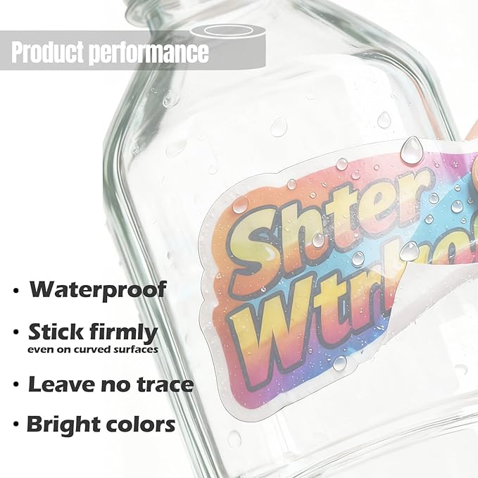 50-1000 Custom Stickers Waterproof Labels with Any Logo Text Name Image Photo Personalized Sticker Roll for Business/Address/Thank You Stickers Customized