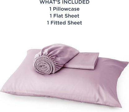 Bedsure Cooling Sheets Twin XL, Rayon Derived from Bamboo, Breathable & Soft Twin XL Sheet Sets, Deep Pocket Up to 16 Inches, Hotel Luxury Silky Dorm Bedding for Hot Sleepers, Lavender