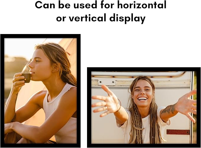 Americanflat 22x32 Poster Frame with Polished Plexiglass - Black Picture Frame - Wide Photo Frames Made of Engineered Wood for Vertical or Horizontal Wall Display - Epic Collection - Black