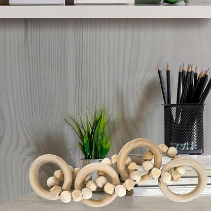 predolo Wood Chain Link Decor, Ornament Wooden Chain