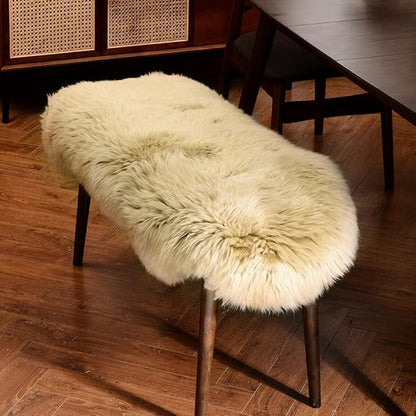 LLB Genuine Sheepskin Area Rug Wool Rug Fur Carpet Fluffy Shaggy Fur Rug for Living Room Kids Bedroom Real Sheepskin Throw Lambskin Rugs Sofa Mat Chair Seat Covers (Tan, 2 x 3 ft Sheepskin)