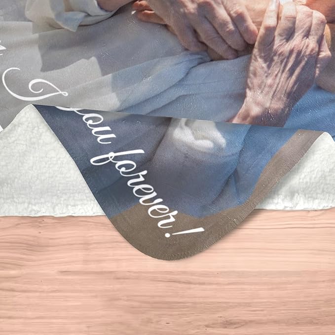 Mom Gfits Personalized Gifts from Daughter Custom Blankets with Photos and Text Multiple Colors Sizes Soft Flannel Gifts for Women Birthday Gifts for Mom