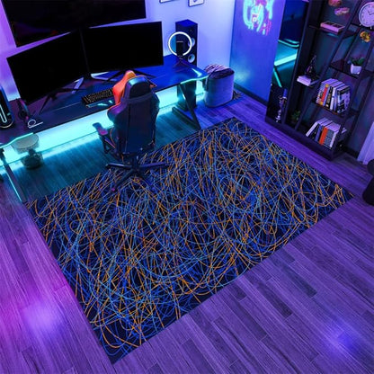 Vintage Grunge Arcade Rug 3x5 Small Area Rugs Abstract Colorful Lines Rugs Non Slip Machine Washable Indoor Throw Carpet for Living Room Bedroom Nursery Study Office Entrance Foyer