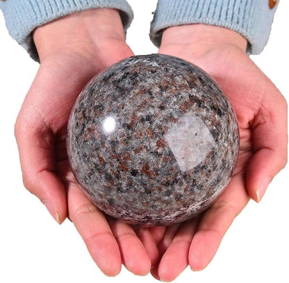 Large Yooperlite Sphere Natural Yooperlite Stone Healing Crystal Ball with Stand Energy Meditation Decor 90-100mm/3.5-3.9"