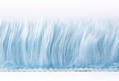 Ashler Faux Fur, Fluffy Shaggy Area Rug Ultra Soft 2 x 6 Feet Sheepskin Fur Rug, Light Blue Fuzzy Rug Machine Washable Shag Rug, Nursery Decor Throw Rugs for Bedroom, Kids Room, Living Room