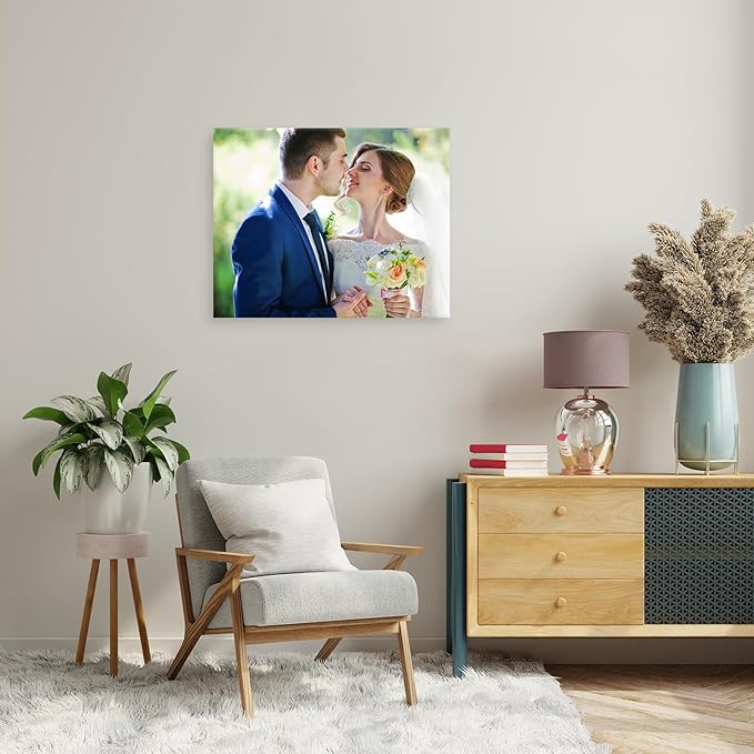 YYYYHPP Canvas Prints with Your Photos, Personalized Photo to Canvas Wall Art,Canvas Printing for Wedding, Family, Baby, Pets, Home Office Decor, Wrapped Frame 30"x24"