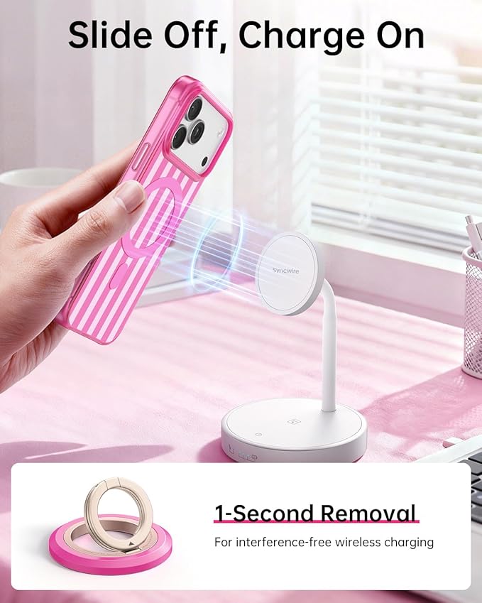 SYNCWIRE for MagSafe Phone Grip, Birthday Christmas Stocking Stuffers Surprise White Elephant Gifts for Women Mom Her Best Friends Sister Wife Teen Girl Magnetic Phone Ring Holder Kickstand Stand