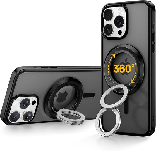 SYNCWIRE for MagSafe Phone Grip, 360° Rotation Magnetic Cell Phone Grip Magnetic Ring Holder Kickstand Mag Safe Ring Stand Compatible with iPhone 17 16 15 14 13 12 Pro Max MagSafe Accessories Android