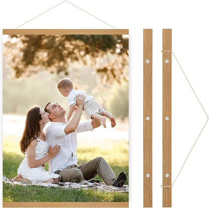 SZDHHH Custom Photo Prints with Magnetic Hanger Frame Canvas Poster Prints With Your Photos Personalized Hanging Poster Pictures Wall Art Decor Framed for Home Decor Gifts Keepsakes (16" Lx12 W)