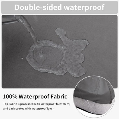 Easy-Going 100% Waterproof Chair Sofa Seat Cushion Slipcovers Couch Cushion Cover Stretch Furniture Protector for Kids, Pets (Chair Cushion, Light Gray)