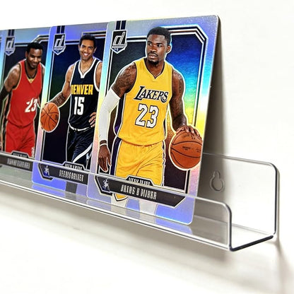 10 Pieces Acrylic Card Display Shelf Wall Mount Sport Card Displays Shelves Vinyl Records Wall Display Shelf Hold Up to 50 Trading Cards for BGS Graded Trading Slabs