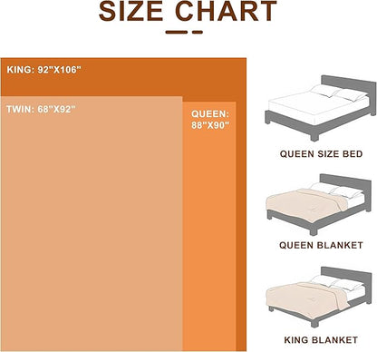 NTBAY 3 Layers Cotton Muslin 88x92 Queen Bed Blanket, Super Soft Breathable Thermal Yarn Dyed Quilt for Adults, Perfect Lightweight Blanket for Couch Sofa Bed All Seasons, Grey Geometric Ripples