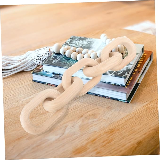 LIFKOME Chain Link Decor Aesthetic Decoration for Living Bedroom and Farmhouse Unique Present for Special Occasions Elegant Wood Knot Display for Home and Events