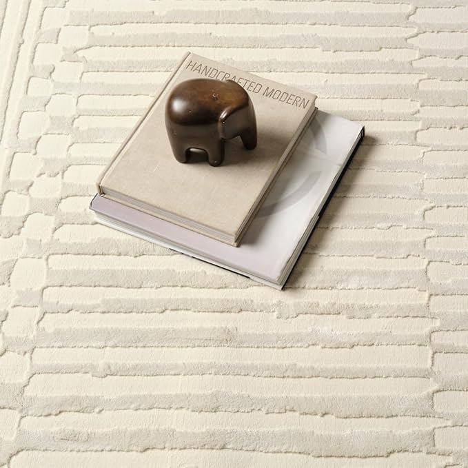 Revival Rugs Soloba 2'7"x9' Machine Washable Runner Rug for Hallway Entryway - 100% Recycled Oeko-TEX Certified, Medium Pile, Beige, Cream