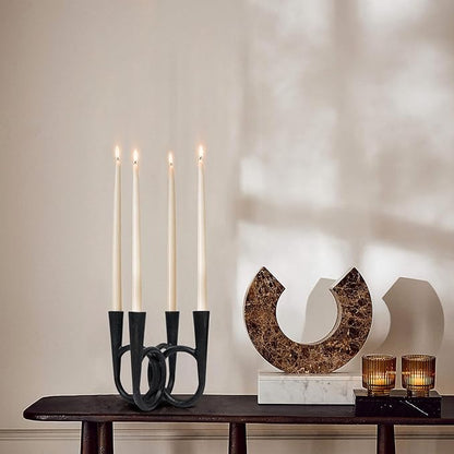 Antique Brass Candle Holder, Iron Taper Candle Holders, Vintage Cast Iron Decorative Candle Stands, Tall Candle Holders for Wedding, Dining Table, Home Decor