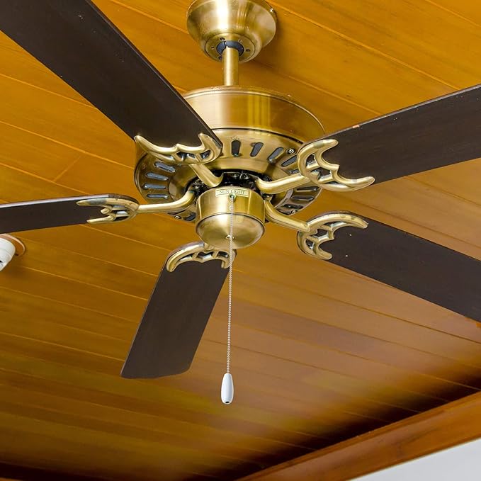 8 Pieces Ceiling Fan Pull Chains Extender Wooden Pendant Pull Chain Extension for Ceiling Light Lamp Fan(White)