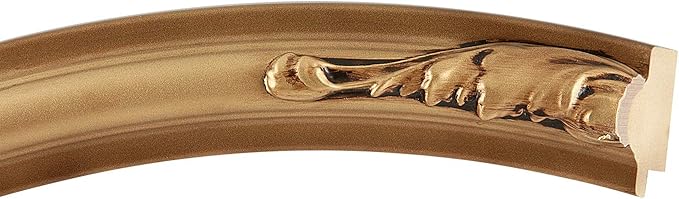 OVALCREST Round Beveled Wall Mirror for Home Decor - Florence Style - Desert Gold - 28x28 Outside Dimensions