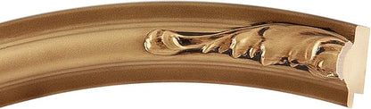 OVALCREST Round Beveled Wall Mirror for Home Decor - Florence Style - Desert Gold - 22x22 Outside Dimensions