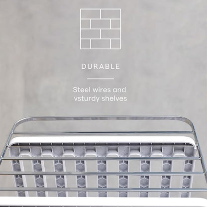 YouCopia UpSpace Cabinet Box Organizer, Adjustable Kitchen Pantry Shelf for Plastic Wrap and Foil Storage, Large Premium Edition
