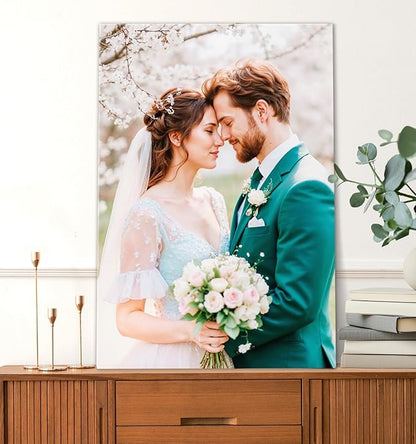 TreeDeal Custom Canvas Prints with Your Photos, Framed 32” x 48” Personalized Pictures Print, Customized Photo to Canvas Wall Art Ideal for Home Decor Gift Wrapping Pets Family Baby Wedding