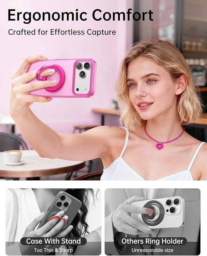 SYNCWIRE for MagSafe Phone Grip, Birthday Christmas Stocking Stuffers Surprise White Elephant Gifts for Women Mom Her Best Friends Sister Wife Teen Girl Magnetic Phone Ring Holder Kickstand Stand