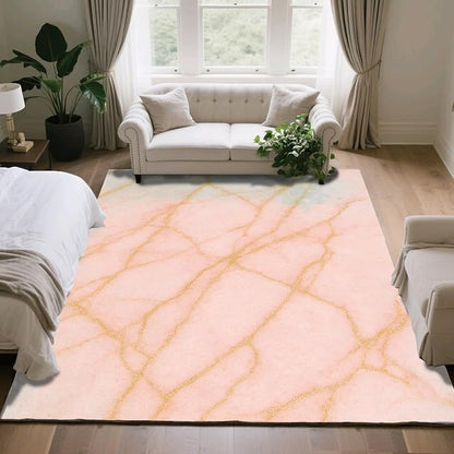 Abstract Marble Rugs - 7x10 Area Rug, Modern Art Area Rugs, Luxury Marble Living Room Rug, Washable & Non Slip Large Rug Home Decor