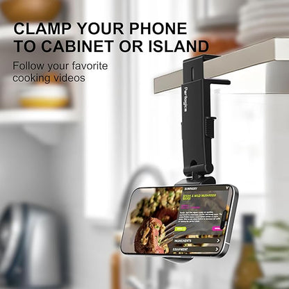 Perilogics Airplane Phone Holder for MagSafe. Universal Phone Mount for Long Flight Airplane Travel Essentials, Cruise Must Haves. Ideal Travel Accessory for Vacation and Content Creators (Black)