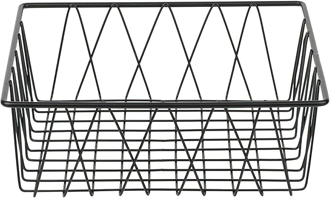 G.E.T. WB-1294-MG 12" x 9" Rectangular Wire Basket, 4" Tall, Metal