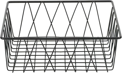 G.E.T. WB-1294-MG 12" x 9" Rectangular Wire Basket, 4" Tall, Metal