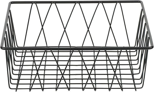 G.E.T. WB-1294-MG 12" x 9" Rectangular Wire Basket, 4" Tall, Metal