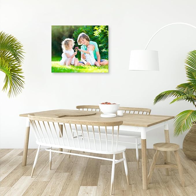 YYYYHPP Canvas Prints with Your Photos, Personalized Photo to Canvas Wall Art,Canvas Printing for Wedding, Family, Baby, Pets, Home Office Decor, Wrapped Frame 24"x20"