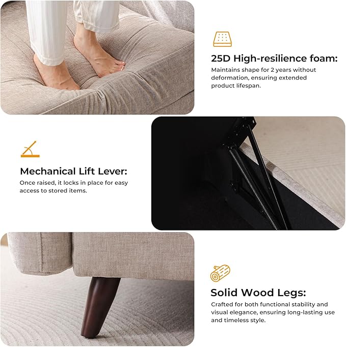 135'' Modular Sectional Sofa with Seats Storage,Oversized 4-Seater Comfy Cloud Couches with Deep Seat,Sectional Couches for Living Room,Apartment,2 Throw Pillow,Chenille,Khaki