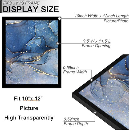 10x12 Picture Frame Set of 6, Black Frame for 10 x 12 Inch Picture Poster Photo, Light Weight and High Transparent 10 by 12 Frame for Wall - 6 Pack/Black/10 x12