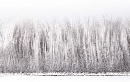 Ashler faux fur rug, Fluffy Shaggy Area Rug Ultra Soft 2 x 6 Feet Sheepskin Fur Rug, Grey Fuzzy Rug Machine Washable Shag Rug, Nursery Decor Throw Rugs for Bedroom, kids room, Living Room