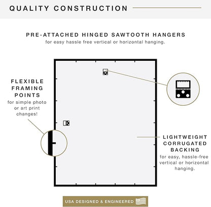 MCS Trendsetter 24x30 Poster Frame Black High-Gloss, Vertical & Horizontal Wall Hanging Large Picture Frame for Photos, Posters & Art Prints (1-Pack)