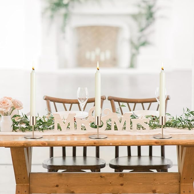 3 Pcs Gold Taper Candle Holders, Gold Candlestick Holderss, Candle Sticks Holder Decor for Mantel Centerpiece Fireplace Wedding Dinning Party Home Cabinet Table Decor(3.3 inch Height)