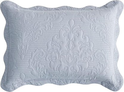 CHIXIN Microfiber Standard Pillow Shams Set of 2 - Decorative Pillow Covers - Light Grey - Size (20" x 26")