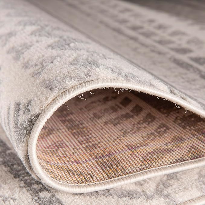 Rugshop Geometric Boho Perfect for high Traffic Areas of Your Living Room,Bedroom,Home Office,Kitchen Runner Rug 2'7" x 12' Gray