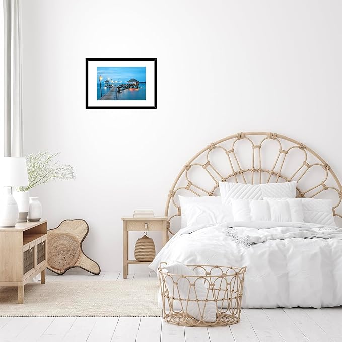 16.5x23.4 A2 Picture Frame Set of 2 Black with 11.7x16.5 A3 Mat, Display Photo 11.7x16.5 with Mat or 16.5 x 23.4 Without Mat, Wall Hanging Large Frame with Plexiglass, 2 Pack, Black