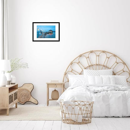 16.5x23.4 A2 Picture Frame Set of 2 Black with 11.7x16.5 A3 Mat, Display Photo 11.7x16.5 with Mat or 16.5 x 23.4 Without Mat, Wall Hanging Large Frame with Plexiglass, 2 Pack, Black
