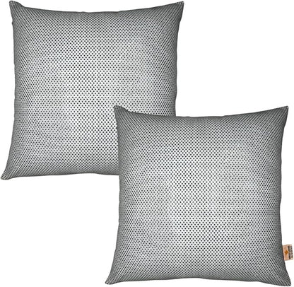 Star Sparkling Suede Leather Pillow Cover, Square Soft Silver Metallic Throw Pillow Covers, Pillow Cases for Home Décor, Sofa, Couch Chair, Car (22x22 Inches, Sparkling White Pack of 2)
