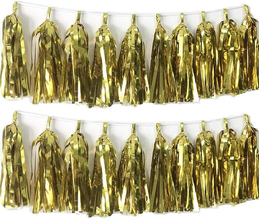 30pcs Paper Tassels Garland Banner Tissue Paper Tassel DIY Hanging Paper Decorations Party Tassel Garland Decor Baby Shower Nursery Wedding Festival Baby Shower Decoration(30, Gold)