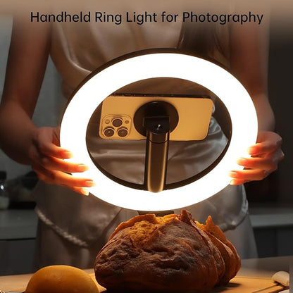 10.2" Magnetic Ring Light with 64" Tripod for iPhone Mag Safe, 5000mAh Rechargeable Ring Light with Stand, 3000k-6500K Phone Tripod with Light for Video, Photography, Live Stream, TikTok, YouTube