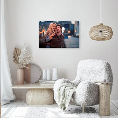 YYYYHPP Canvas Prints with Your Photos, Personalized Photo to Canvas Wall Art,Canvas Printing for Wedding, Family, Baby, Pets, Home Office Decor, Wrapped Frame 30"x20"